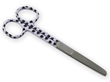 Show details for S/S STRAIGHT SCISSORS - foot print fantasy - blunt/sharp - 14 cm