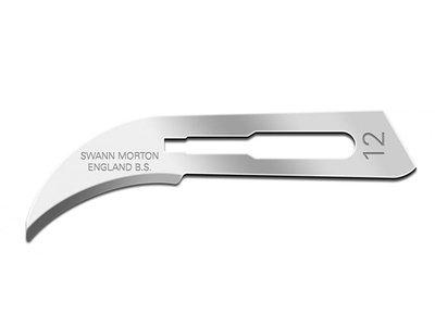 Picture of SWANN-MORTON CARBON STEEL BLADES N. 12 - sterile, 100psc
