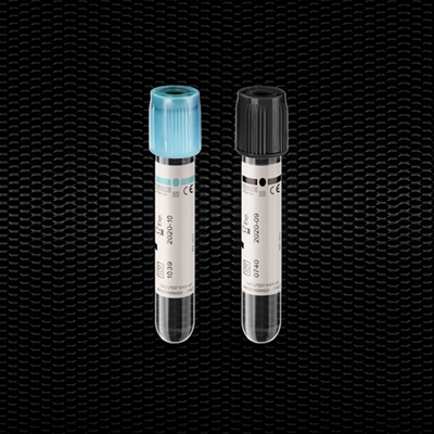 Picture of VACUTEST IN 13x75 mm 0,4 ml Sodium Citrate 3,8% asp. 1,6 ml E.S.R. black stopper 100pcs