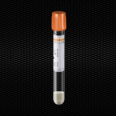Picture of VACUTEST 13x100 mm asp. 6 ml for a rapid serum separation + gel, orange stopper 100pcs