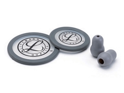 Picture of  LITTMANN KIT 40017: 2 DIAPHRAGMS+RIM+EARTIPS for ClassicI III, Cardiology IV - grey - blister