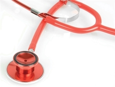 Picture of COLOURED TRAD DUAL HEAD STETHOSCOPE - red
