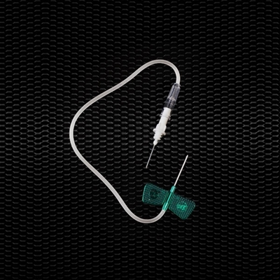 Picture of Sterile butterfly needle set 21 G (0,8 mm x 20 mm) green with Luer Adapter (tube 19 cm) 100pcs