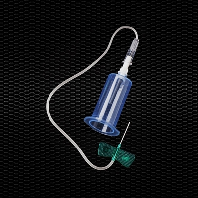 Picture of Sterile butterfly needle set 23 G (0,6 mm x 20 mm) light blue with Luer Adapter and Holder (tube 19 cm) 100pcs