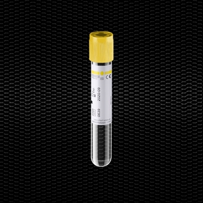 Picture of Cylindrical VACUTEST tube 16x100 mm 9 ml for urine sampling, with yellow stopper 100pcs