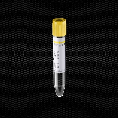 Picture of Conical VACUTEST tube 16x100 mm 9,5 ml for urine sampling, with yellow stopper 100pcs
