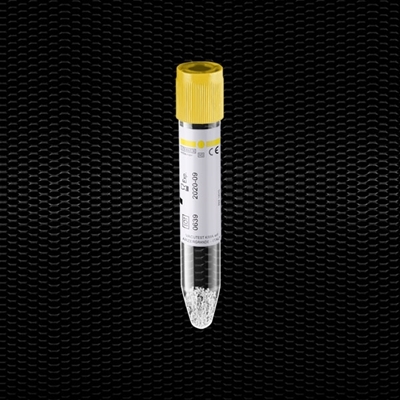 Picture of Koniskais VACUTEST 16x100 mm 9 ml URĪNA trauks ar dzelteno aizbāzni un konservantu 100gb