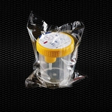 Show details for “SEKUR TAINER”® Polypropylene urine container graduated 120 ml with yellow screw cap with samplig device for vacuum tubes individually wrapped STERILE R 100pcs