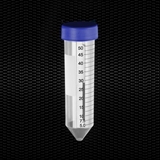 Vairāk informācijas par Sterila polipropilēna koniska testa mēģene 30 x 115 mm 50 ml, ar zilu skrūvējamu korķi, iespiestu gradācijas un rakstīšanas virsmu 100gb