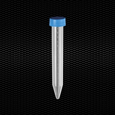 Picture of Konusveida polipropilēna mēģene 17x120 mm 15 ml, graduēta ar skrūvējamu korķi 100gb