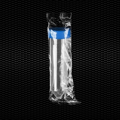 Picture of Sterile polypropylene conical test tube 30x115 mm 50 ml graduated with screw cap individually wrapped 100pcs