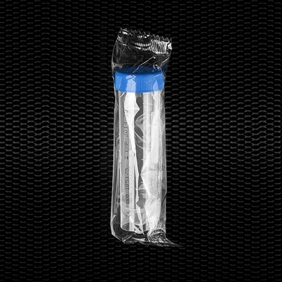 Picture of Sterile polypropylene conical test tube 30x115 mm 50 ml graduated with screw cap and skirted base individually wrapped 100pcs