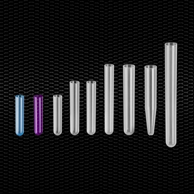 Picture of Polypropylene cylindrical test tube 11,5x55 mm 3 ml without rim light blue colour 100pcs