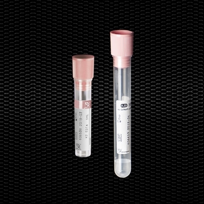 Picture of Sodium citrate 0,25 ml pink stopper 12x86 mm with double level mark for E.S.R. and COAGULATION test tube 100pcs