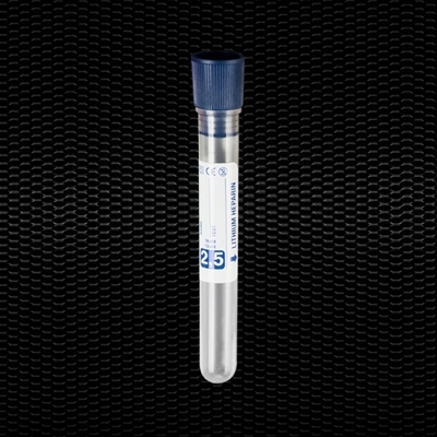 Picture of Lithium heparin 2,5 ml blue stopper 12x56 mm test tube 100pcs