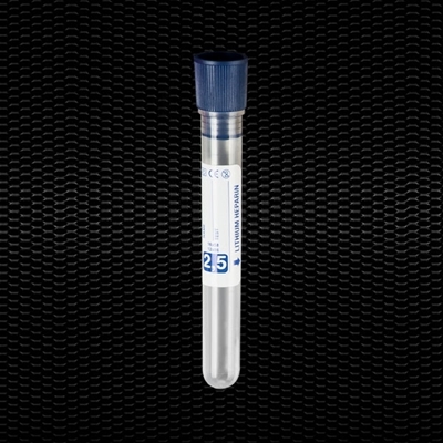 Picture of Lithium heparin 2,5 ml blue stopper 12x86 mm test tube 100pcs