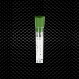 Show details for 12x56 mm test tube flat bottom with K3 EDTA x 1 ml of blood dark green stopper 100pcs