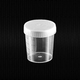 Show details for Transparent polypropylene urine container 120 ml with white screw cap 100pcs