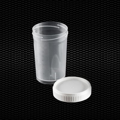 Picture of 	Polypropylene urine container 150 ml with separated white screw cap 100pcs