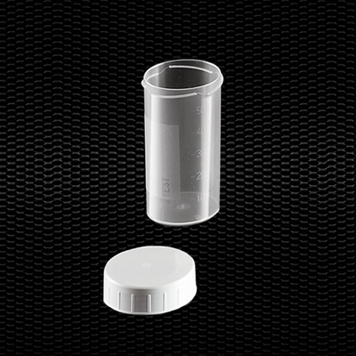 Picture of Transparent polypropylene universal container 60 ml with separated white screw cap 100pcs