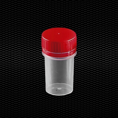 Picture of Universāls polipropilēna trauks 50 ml ar sarkanu skrūvējamu vāciņu ar gredzenu 100gb