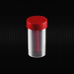 Показать информацию о Полипропиленовый Контейнер для фекалий 60 мл 35x70 мм с красной крышкой 100шт