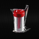 Show details for Polypropylene faeces container 60 ml 35x70 mm with red screw inserted cap individually wrapped 100pcs