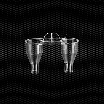 Picture of 	Polystyrene double cup Ø 10x19,10 mm Vol. 0,6 ml for coagulometer TECO, DIALAB and DIAMED 100pcs