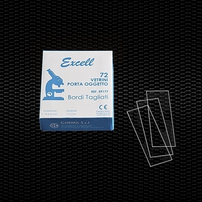 Picture of 	Microscope slides 26x76 mm cut edges thickness 0,9-1,0 mm 100pcs