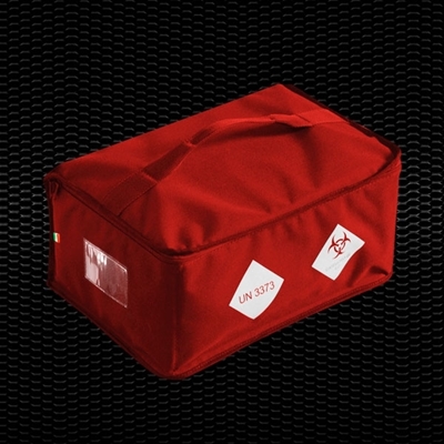 Picture of “BIO BAG” Sarkana izotermiska soma paraugu pārvadāšanai ar plecu jostu, izmēri 45x27x40 cm, tilpums 46 Lt 6 konteineriem 1gab