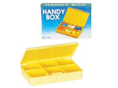 Picture of DAILY HANDY PILL BOX - dzeltens tablešu konteineris, 1 gab.