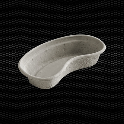 Picture of Disposable kidney-shaped basin in 100% biodegradable paper 100pcs