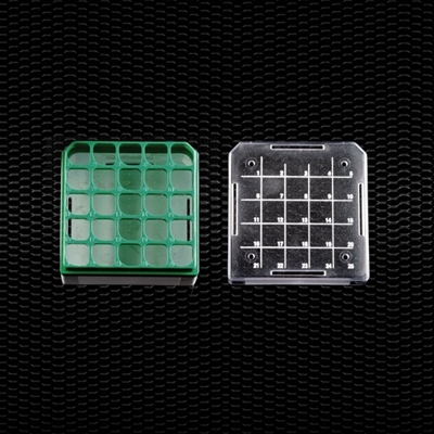 Picture of Polycarbonate freezer rack for cryovials storage up to 25 places green color 48pcs
