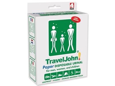 Picture of TRAVELJOHN PAPER DISPOSABLE, писсуар, 800cc, 4 шт.