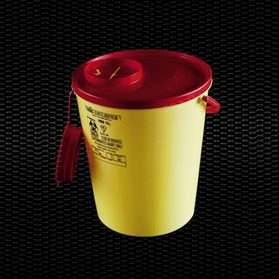 Picture of 	12 lt round disposable safety container for needles and cutting refusals with lid 100pcs