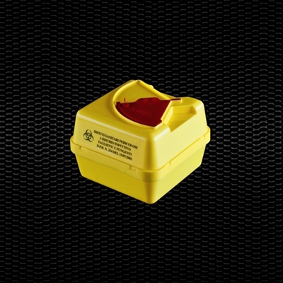 Picture of 1,5 lt square disposable safety cont. for needles and dangerous refusals 100pcs