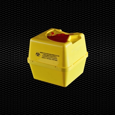 Picture of 	3 lt square disposable safety cont. for needles and dangerous refusals 100pcs