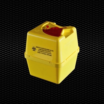 Picture of 6 lt square disposable safety cont. for needles and dangerous refusals 100pcs