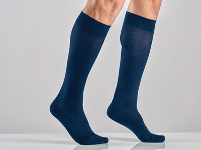 Picture of UNISEX COTTON SOCKS - XXL - strong compression - blue (pair)