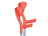 Show details for EVOLUTION CRUTCHES - red/gray (pair)