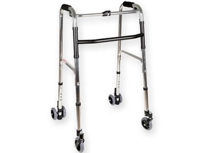 Picture of WALKER WITH 4 WHEELS and rear wheel stop 1pcs