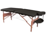 Show details for 2-SECTION WOODEN MASSAGE TABLE - black 1pcs