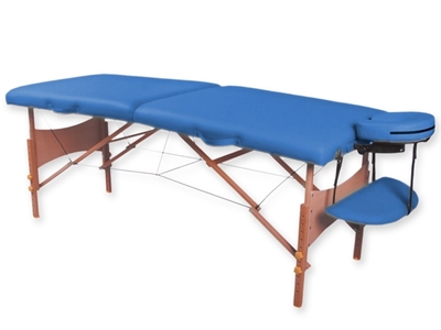Picture of 2-SECTION WOODEN MASSAGE TABLE - blue 1pcs