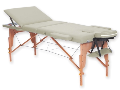 Picture of 3-SECTION WOODEN MASSAGE TABLE - cream 1pcs