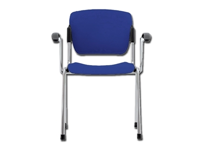 Picture of STACKABLE CHAIR with arms - blue 1pcs