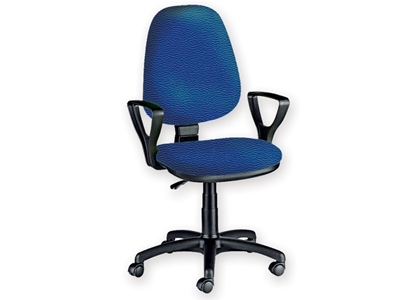 Picture of  CUNEO CHAIR with armrest - leatherette - blue 1pcs