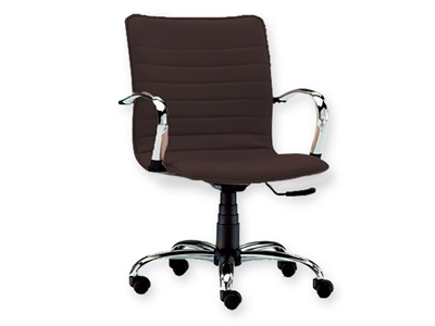 Picture of ELITE krēsls ar zemu atzveltni - ādas imitācija - melna 1gab