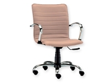 Show details for ELITE LOW-BACKED CHAIR - leatherette - beige 1pcs