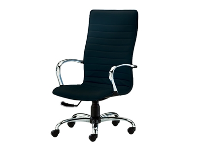 Picture of ELITE augstas atzveltnes krēsls  - ādas imitācija - melna 1gab
