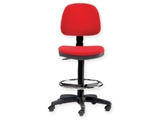 Show details for  STOOL with backrest and ring- red 1pcs